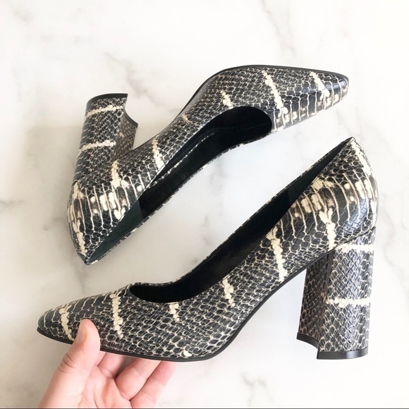 Marc Fisher Razili Snake Embossed Leather Pump 7.5 - Picture 2 of 16